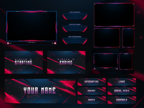 Download Twitch Overlay Live Stream Set - Stream Collection