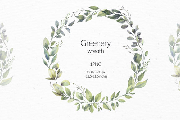 Download Watercolor Greenery Wreath - Watercolor greenery wreath Collection