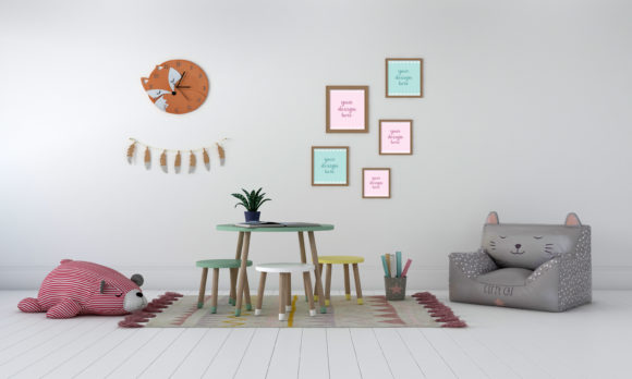 Download Kids Bedroom or Nursery with Empty Frame - Bedroom Collection
