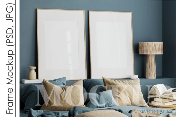 Download Gallery Wall Mockup in Bedroom Interior - Bedroom interior Collection